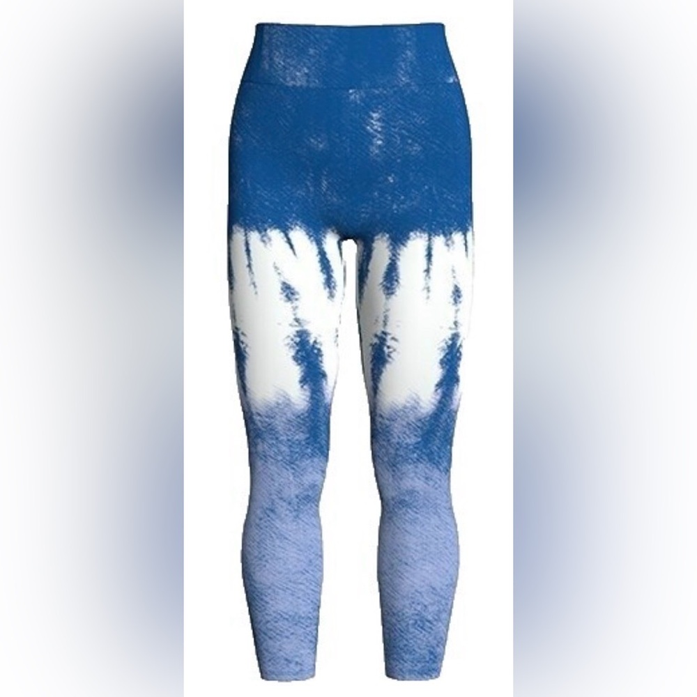 LuLaRoe Blue and White Tie-Dye Leggings